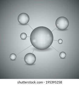 molecular structure of the molecule against the background