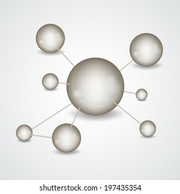 molecular structure of the molecule against the background