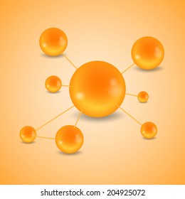 molecular structure of the molecule against the background