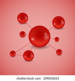 molecular structure of the molecule against the background