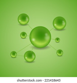 molecular structure of the molecule against the background