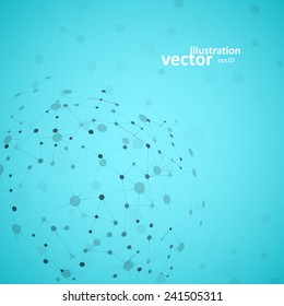 Molecular structure, network connection, abstract vector illustration eps10