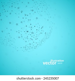 Molecular structure, network connection, abstract vector illustration eps10