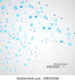 Molecular structure, network connection, abstract vector illustration eps10