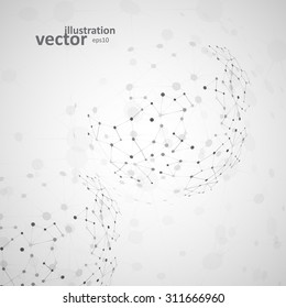 Molecular structure, network connection, abstract vector illustration eps10