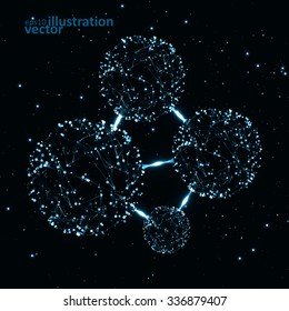 Molecular structure, network connection, abstract vector illustration eps10