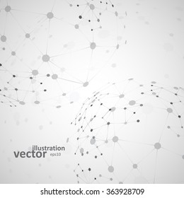 Molecular structure, network connection, abstract vector illustration eps10