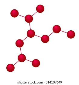 Molecular structure on white background, medical research, molecule, atom, proton and electron , science, chemistry, biology, medicine and genetics