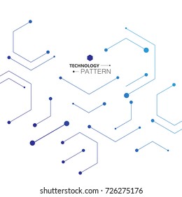 Molecular structure pattern background. Vector technology design.