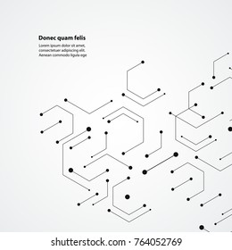 Molecular structure pattern background. Vector technology design.