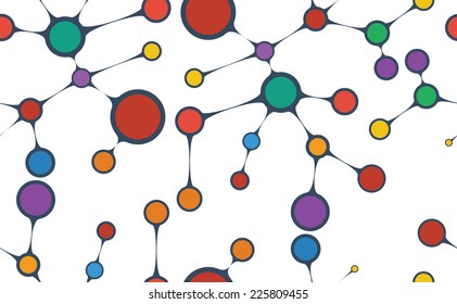 Molecular structure. Seamless background. EPS vector illustration