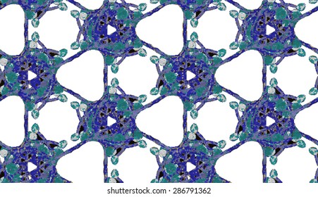 Molecular Structure Seamless Pattern Watercolor Hand Drawn Background. Vector illustration.