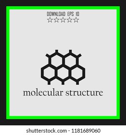 Molecular Structure Sketch Vector Icon