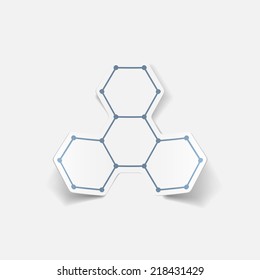 Molecular Structure Sticker Stock Vector (Royalty Free) 218431429 ...