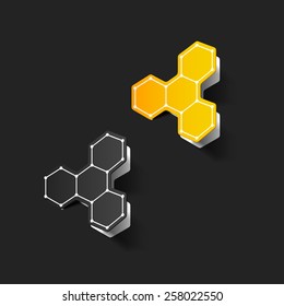 molecular structure, sticker