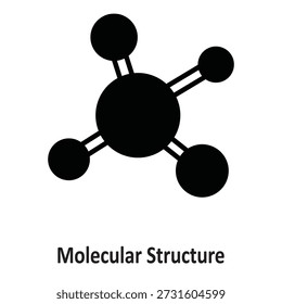 Molecular Structure Vector Icon which can easily modify or edit

