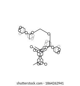 Molecular structure. Vector illustration icon. Design element. Biology science background