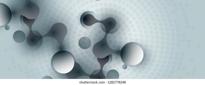 Molecular structures background and technology vector illustration.