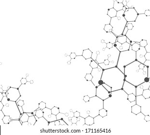 Molecular structures background vector illustration