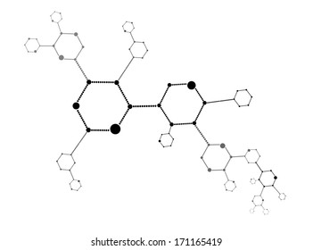 Molecular structures background vector illustration