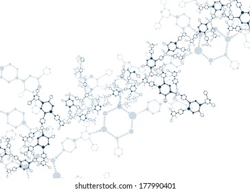 Molecular structures background vector illustration