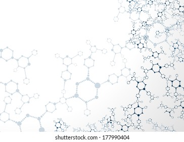 Molecular structures background vector illustration
