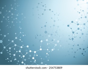 Molecular structures background vector illustration
