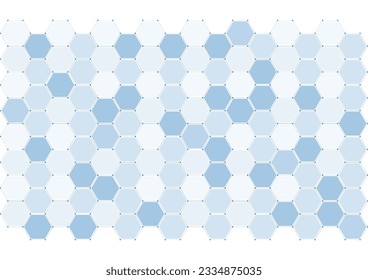 Estructuras moleculares o ingeniería química, investigación genética, tecnología de innovación. Concepto científico, técnico o médico. Ilustración vectorial. Diseño geométrico hexagonal.
