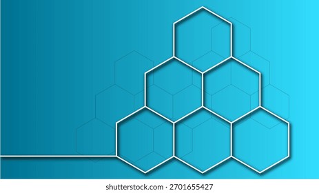 Estructuras moleculares sobre fondo de Ciencia azul azulado