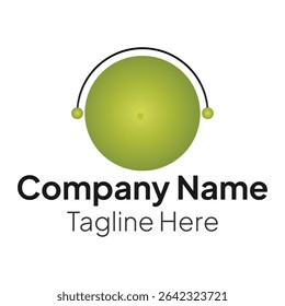 Molecular technology circle logo template for business and company