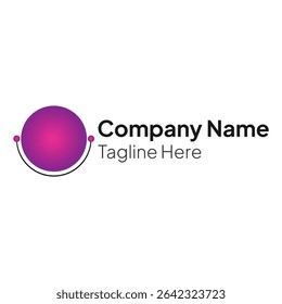 Molecular technology circle logo template for business and company