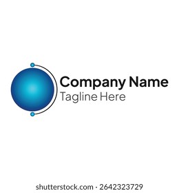 Molecular technology circle logo template for business and company