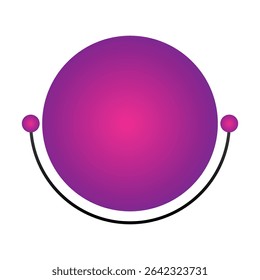 Molecular technology circle logo template for business and company