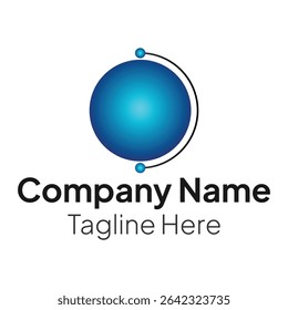 Molecular technology circle logo template for business and company