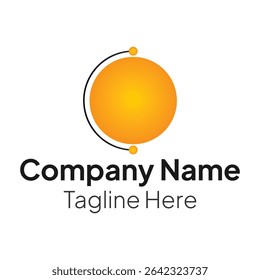 Molecular technology circle logo template for business and company