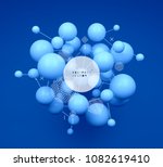 Molecule. 3D concept illustration. Vector template.