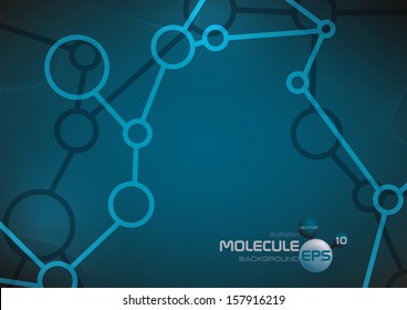 Molecule Abstract Background.  Vector Illustration. Eps 10.
