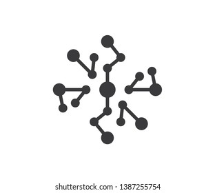 Molecule abstract circle icon vector