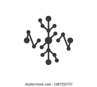 Molecule abstract circle icon vector