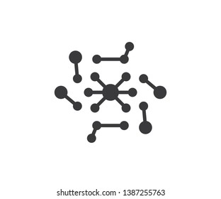 Molecule abstract circle icon vector