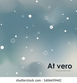 Molecule abstract structure. Scientific connect molecules for medicine and chemistry. Vector illustration.