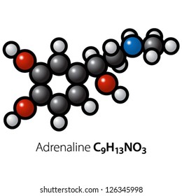 A molecule of adrenaline/epinephrine.