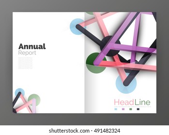 Molecule annual report. Vector abstract background