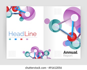 Molecule annual report. Vector abstract background