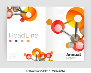 Molecule annual report. Vector abstract background