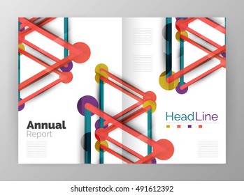 Informe anual de moléculas. Fondo abstracto vectorial