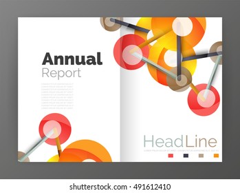 Molecule annual report. Vector abstract background