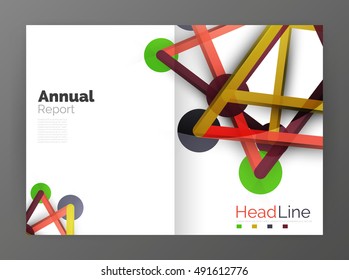 Informe anual de moléculas. Fondo abstracto vectorial