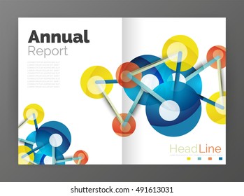 Molecule annual report. Vector abstract background