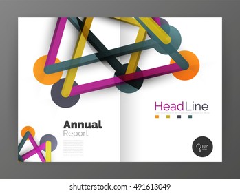 Molecule annual report. Vector abstract background